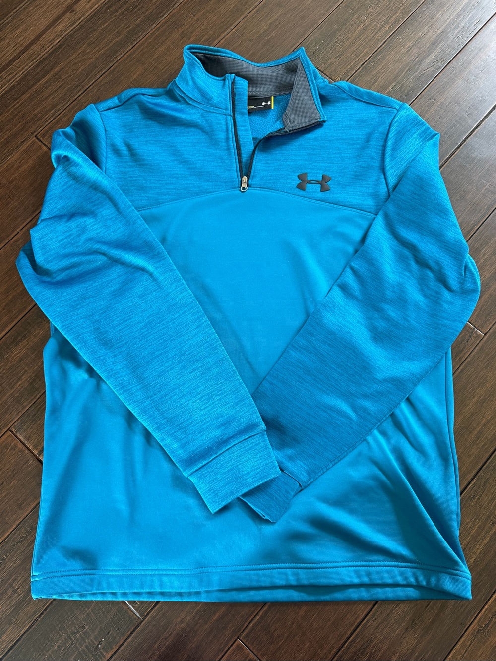 Under Armour Bright Teal/Blue Quarter-Zip Performance Jacket